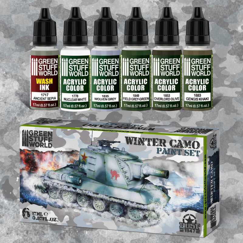 Green Stuff World Paint Set - Winter Camo