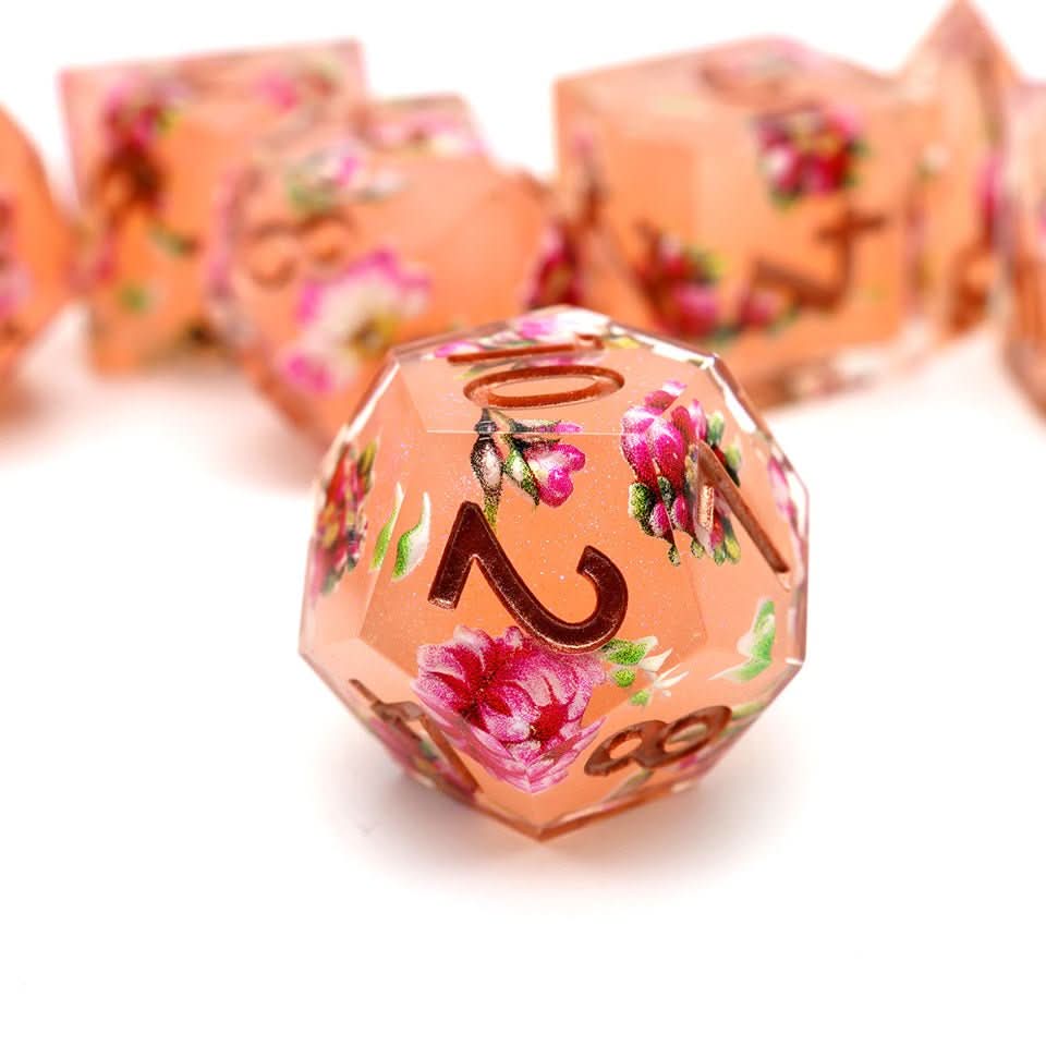 Peach Tea | Art Core Dice| 7 Piece Set
