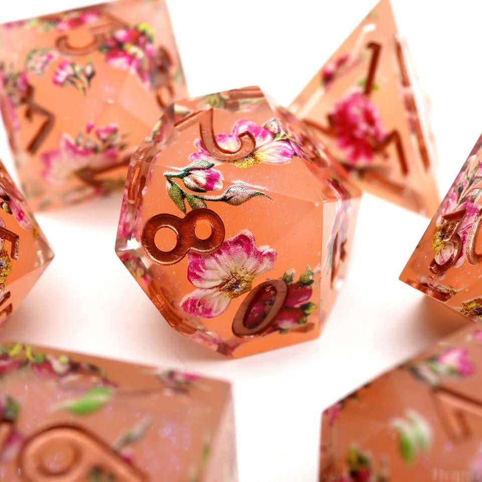 Peach Tea | Art Core Dice| 7 Piece Set