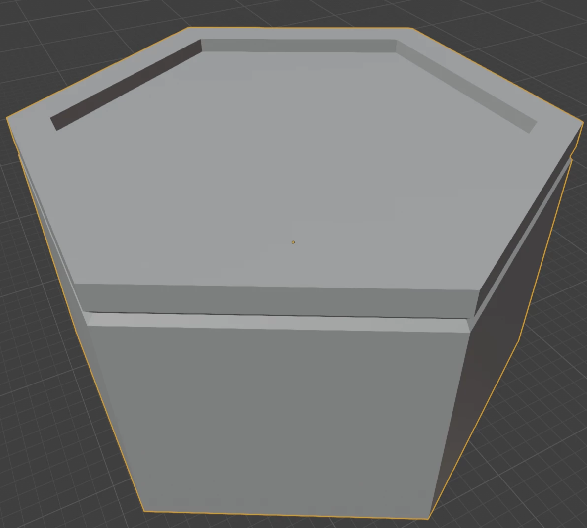 Hexagonal Concrete Planter for Model Railway or Diorama