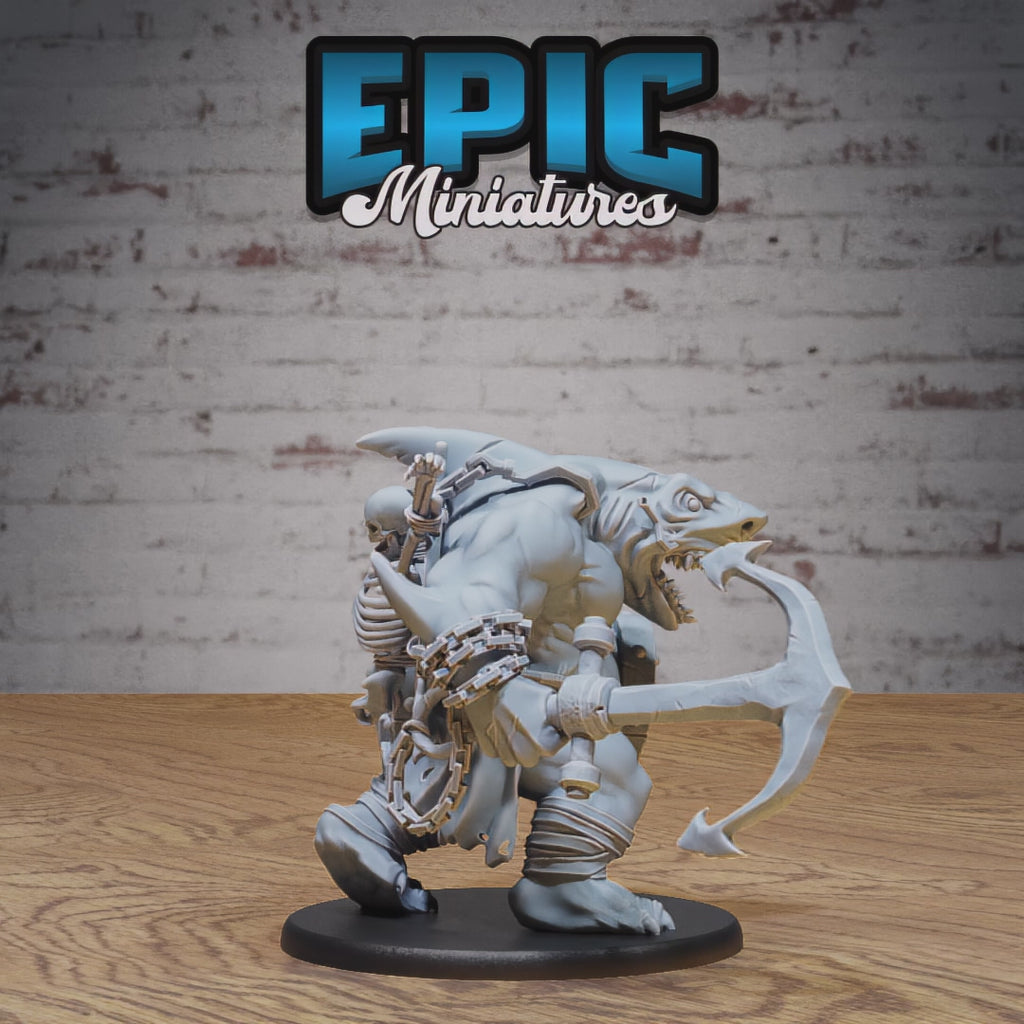 Sharkman Brute #4820 by Epic Miniatures - Mysterious Ocean | DnD Tabletop Miniatures (28mm Scale)