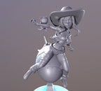 Megu Nuke Rider | Pin-Up Statue Fan Art Miniature Unpainted | Dinamuu3D