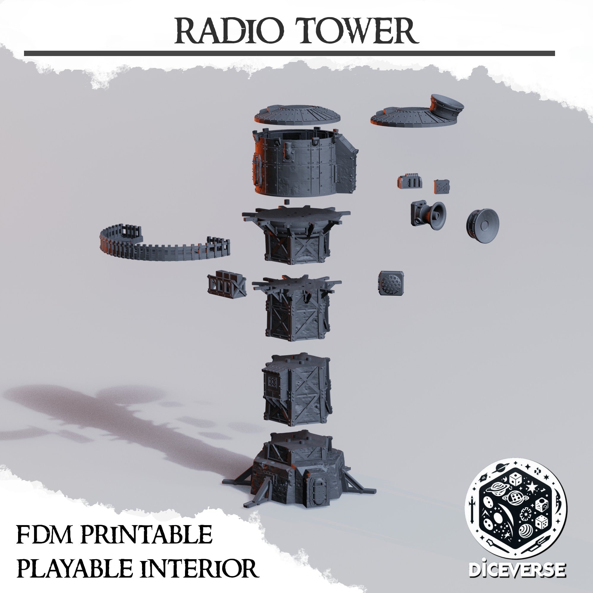 Radio Tower Scenery | Trench Grimdark | Diceverse