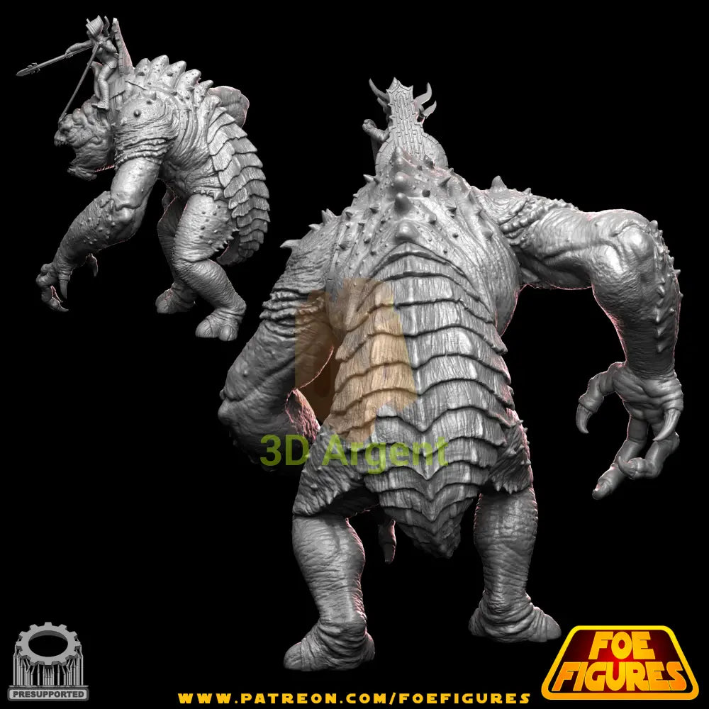Rancor v4 with Night Sister Rider - Star Wars Legion compatible 3D Printed Resin Miniatures Foe