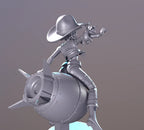 Megu Nuke Rider | Pin-Up Statue Fan Art Miniature Unpainted | Dinamuu3D