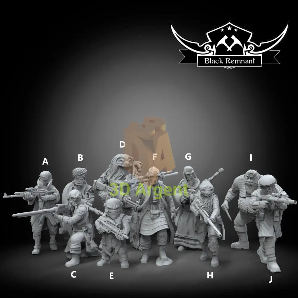 Rebel Partisans 10 Versions Star Wars Legion 3D Printed Resin Miniatures
