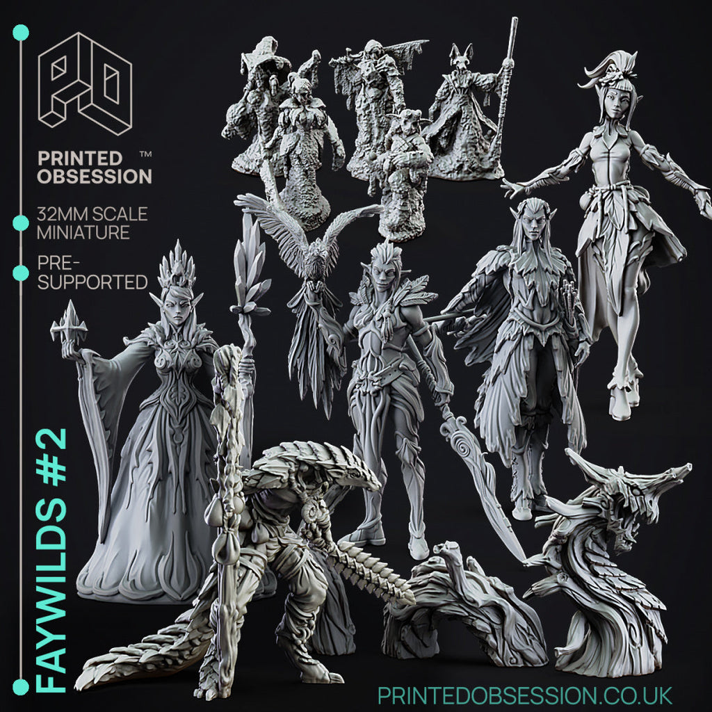 Faywild Vs Shadowfell 2 Miniatures | Fantasy Miniature | Printed Obsession
