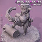 Bratty Calf Milk Maid | Pin-Up Statue Fan Art Miniature Unpainted | Jigglystix