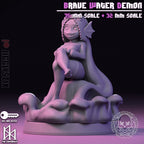 Brave Water Demon | Pin-Up Statue Fan Art Miniature Unpainted | Jigglystix