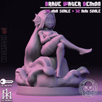 Brave Water Demon | Pin-Up Statue Fan Art Miniature Unpainted | Jigglystix