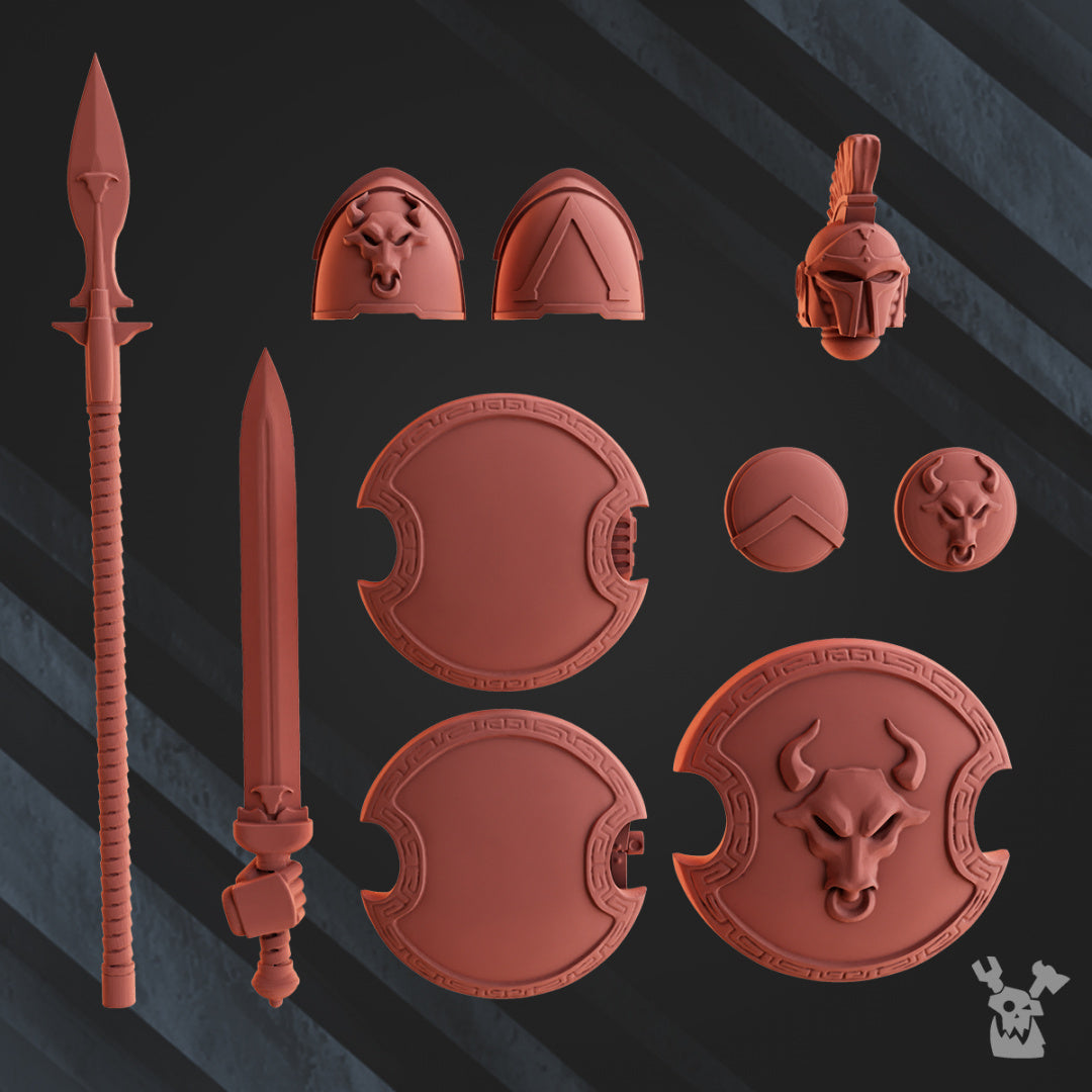 Bull Warriors Conversion Kit | Sci-Fi Grimdark Custom Bitz Wargaming Miniatures 28mm 32mm