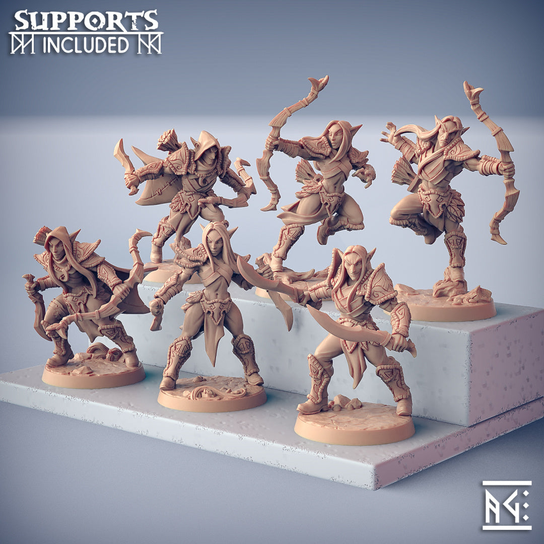 Deepwood Alfar Miniatures (Full Set) | Fantasy D&D Miniature | Artisan Guild