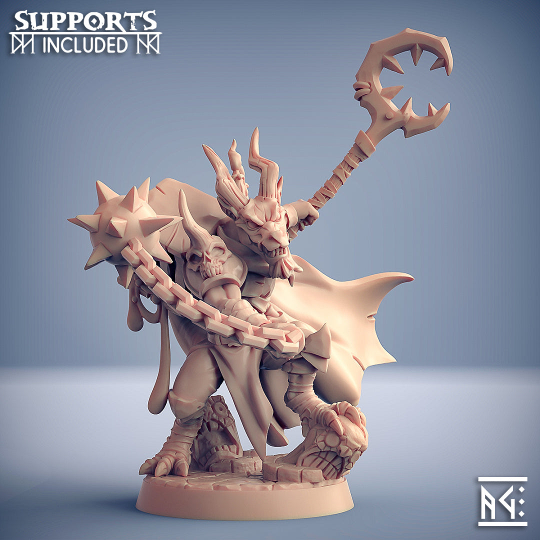 Doggoz the Cagemaster B | Plague-Mine Kobold | Fantasy D&D Miniature | Artisan Guild