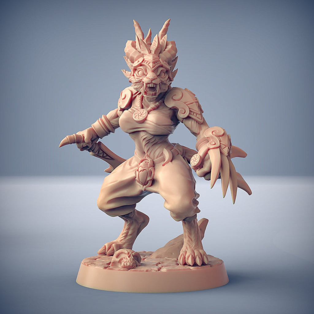 Headhunter Miniatures | Rakshakin Headhunter | Fantasy D&D Miniature | Artisan Guild
