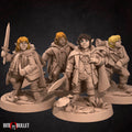 Halfling Explorer Miniatures | Bullet Rings | Fantasy Miniature | BTB