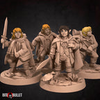 Halfling Explorer Miniatures | Bullet Rings | Fantasy Miniature | BTB
