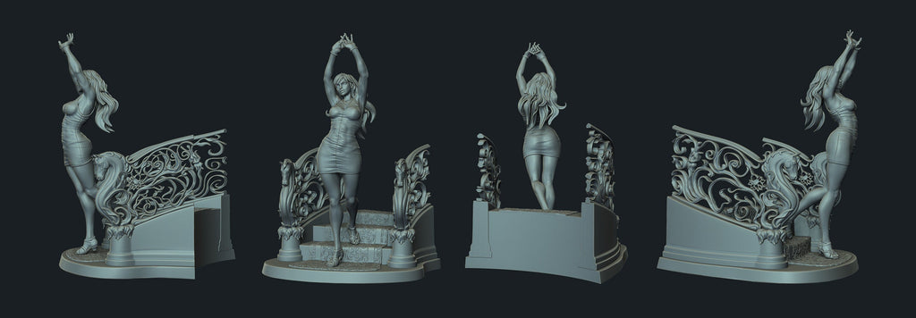 Irene | Pin-Up Statue Fan Art Miniature Unpainted | Ronin Arts Workshop