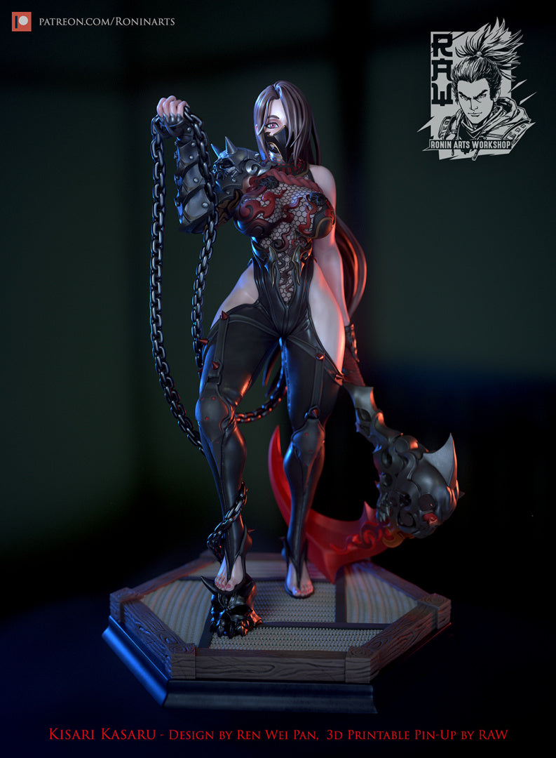Kisari Karasu | Pin-Up Statue Fan Art Miniature Unpainted | Ronin Arts Workshop
