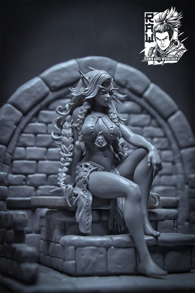 Kizandi | Pin-Up Statue Fan Art Miniature Unpainted | Ronin Arts Workshop