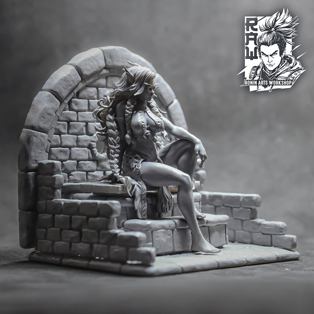 Kizandi | Pin-Up Statue Fan Art Miniature Unpainted | Ronin Arts Workshop