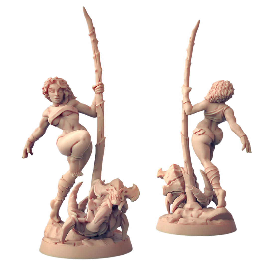 Dancer Lara Pin-Up & Scourgy | Scourgeland Survivors | Fantasy D&D Miniature | Artisan Guild