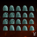 20x Lunar Knights Shoulder Pauldrons | DakkaDakka | Sci-Fi Grimdark Custom Bitz Wargaming Miniatures 28mm 32mm