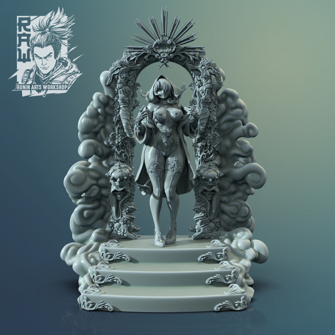 Porta Lucis | Pin-Up Statue Fan Art Miniature Unpainted | Ronin Arts Workshop