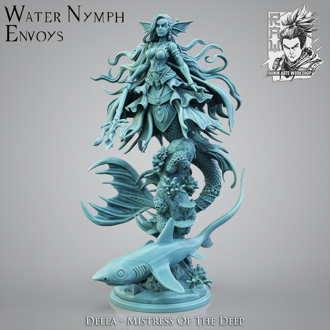 Delea - Mistress of the Deep | Pin-Up Statue Fan Art Miniature Unpainted | Ronin Arts Workshop