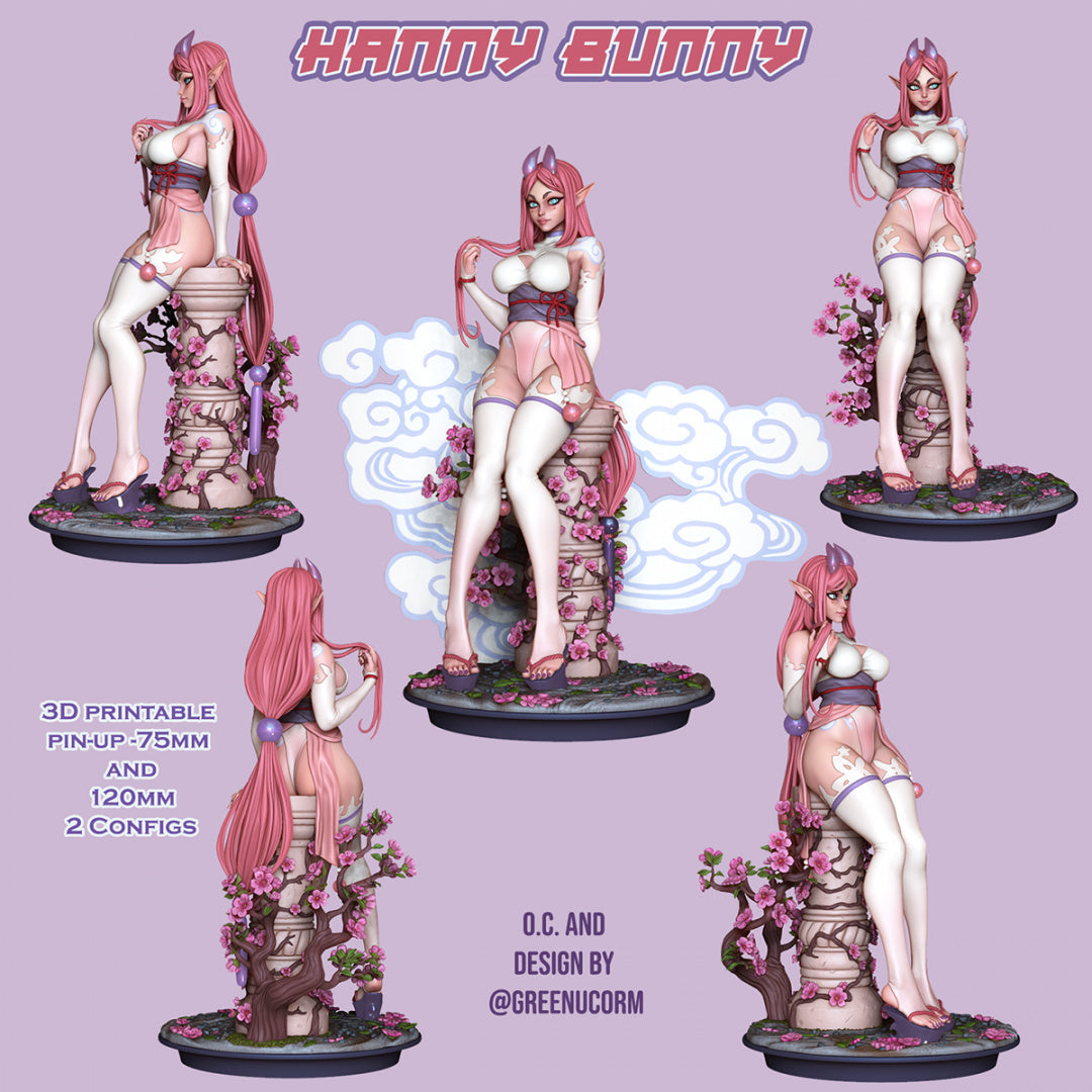 Hanny Bunny | Pin-Up Statue Fan Art Miniature Unpainted | Ronin Arts Workshop