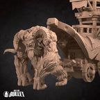 Yeti, Horse and Cart | Bullet Town Fishing Village | Fantasy Miniature | Bite the Bullet