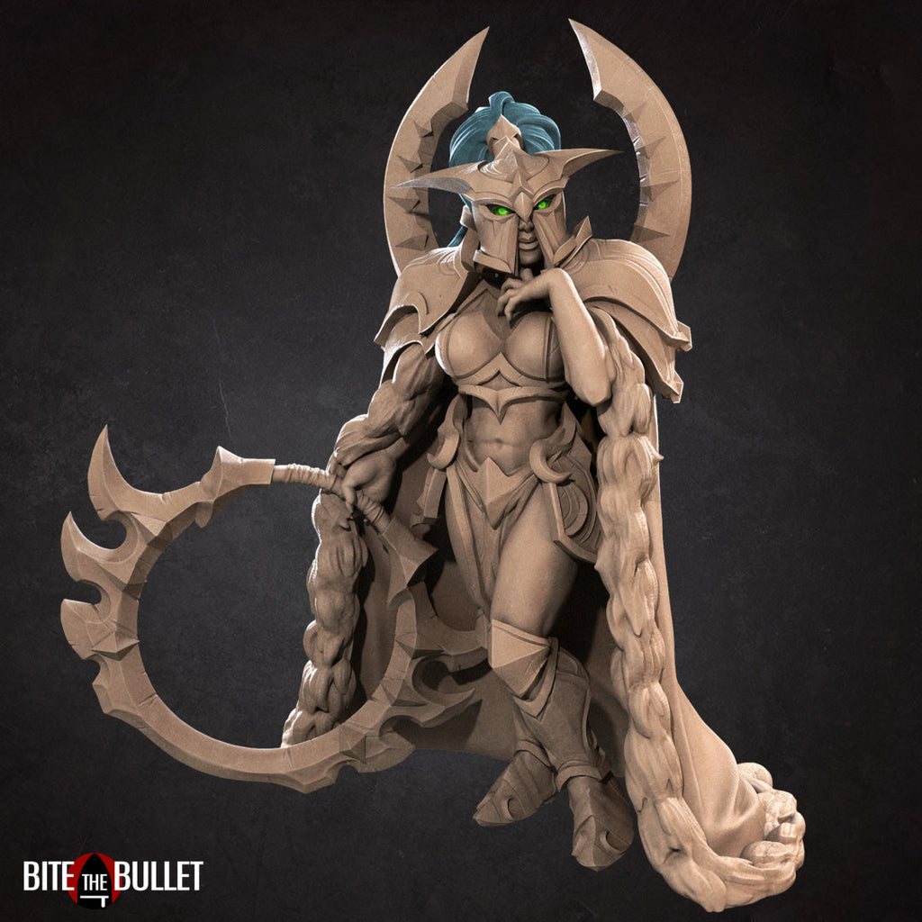 Moira the Sentinel Pin-Up |  Night Elves | Fantasy Miniature | Bite the Bullet