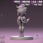 Oopsy Barista Milk Maid | Pin-Up Statue Fan Art Miniature Unpainted | Jigglystix