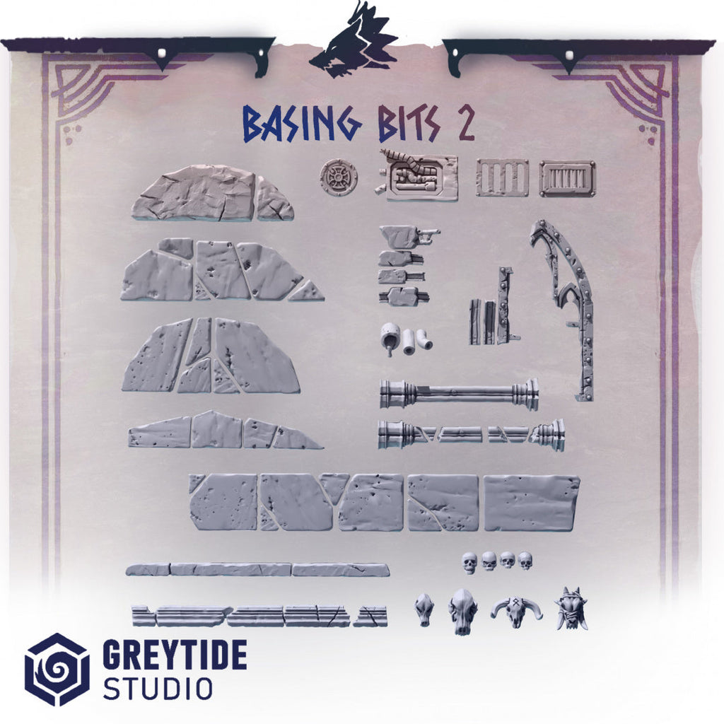 Basing Bits Pack 2 Primal Hounds Conversion Bits For 28mm 32mm Sci-fi Space Knights