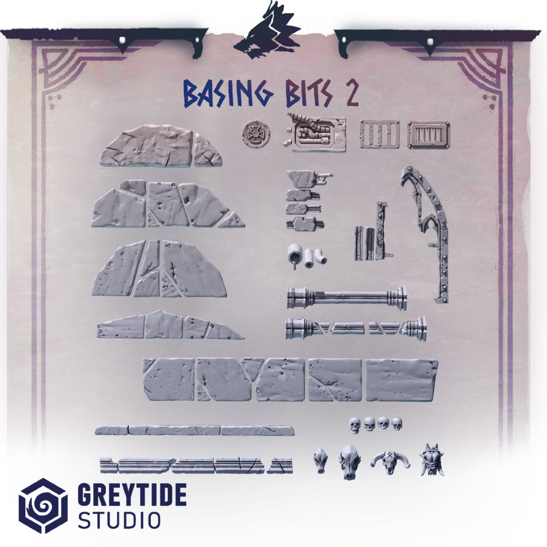Basing Bits Pack 2 Primal Hounds Conversion Bits For 28mm 32mm Sci-fi Space Knights