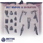 Belt Decorations Primal Hounds Conversion Bits For 28mm 32mm Sci-fi Space Knights