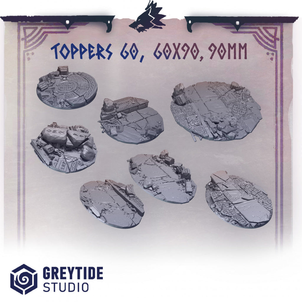 Base Topper Pack A Primal Hounds Conversion Bits For 28mm 32mm Sci-fi Space Knights
