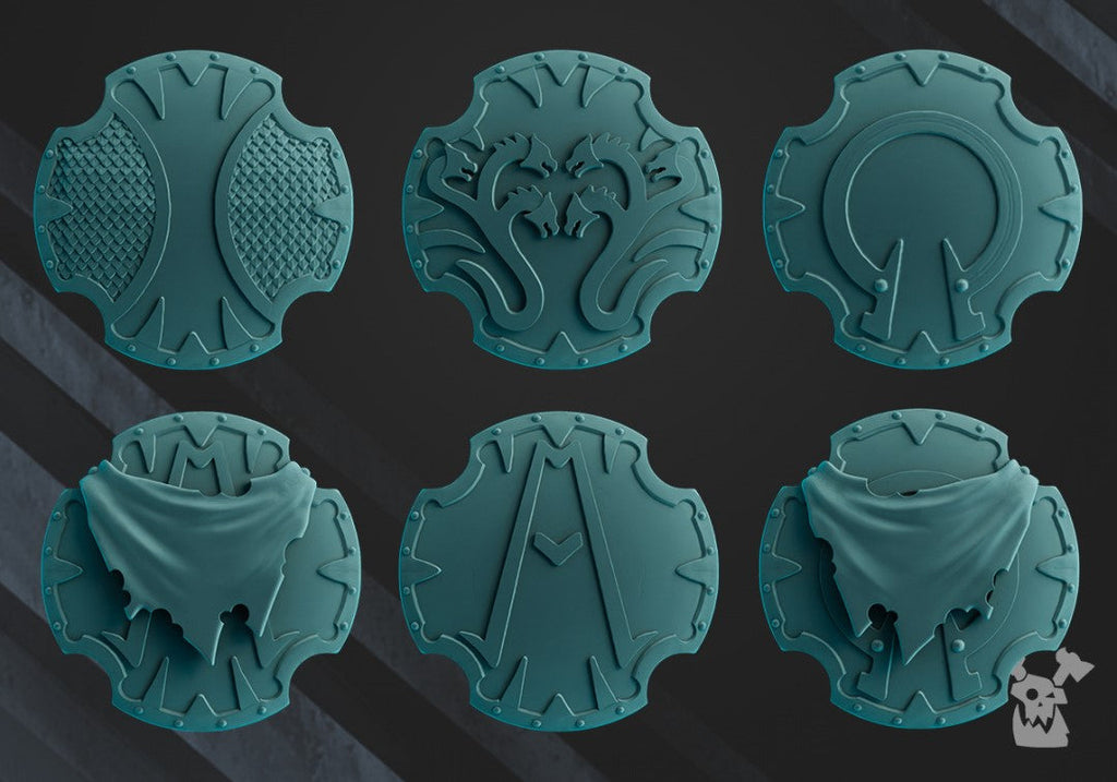 Space Warrior Shield Pack | Scylla Legion | DakkaDakka | Sci-Fi Grimdark Custom Bitz Wargaming Miniatures 28mm 32mm
