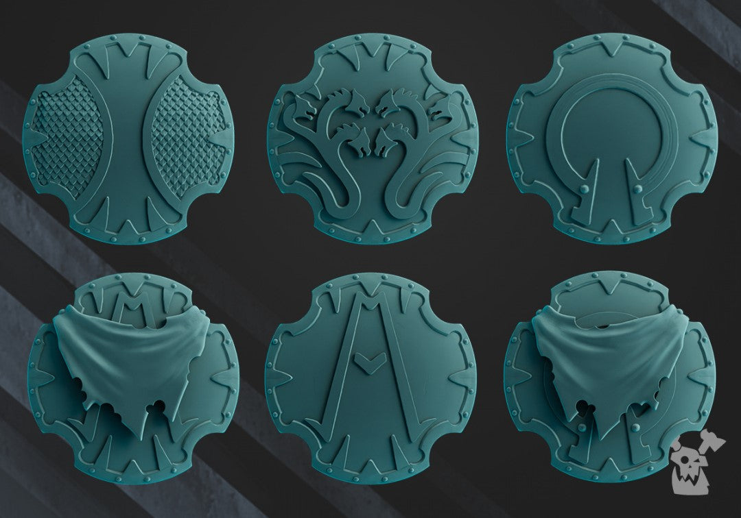Space Warrior Shield Pack | Scylla Legion | DakkaDakka | Sci-Fi Grimdark Custom Bitz Wargaming Miniatures 28mm 32mm