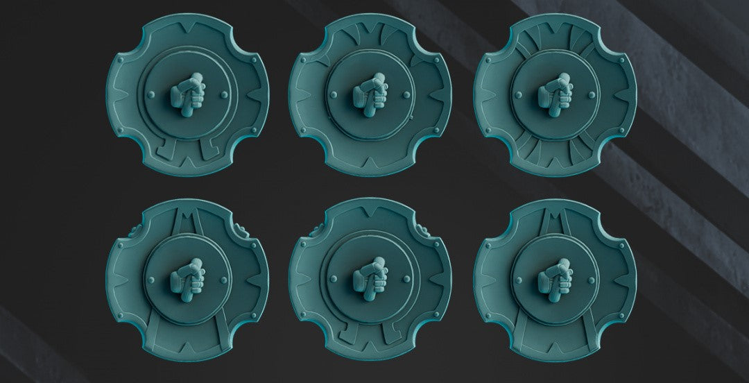 Space Warrior Shield Pack | Scylla Legion | DakkaDakka | Sci-Fi Grimdark Custom Bitz Wargaming Miniatures 28mm 32mm