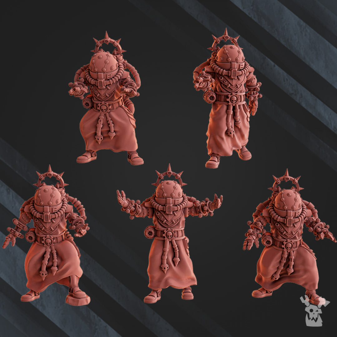 Shock Priests | Machine Cult | Grimdark Miniature | DakkaDakka