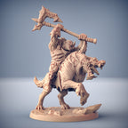 Frostmetal Worg Rider Miniatures | Frostmetal Clan | Fantasy D&D Miniature | Artisan Guild