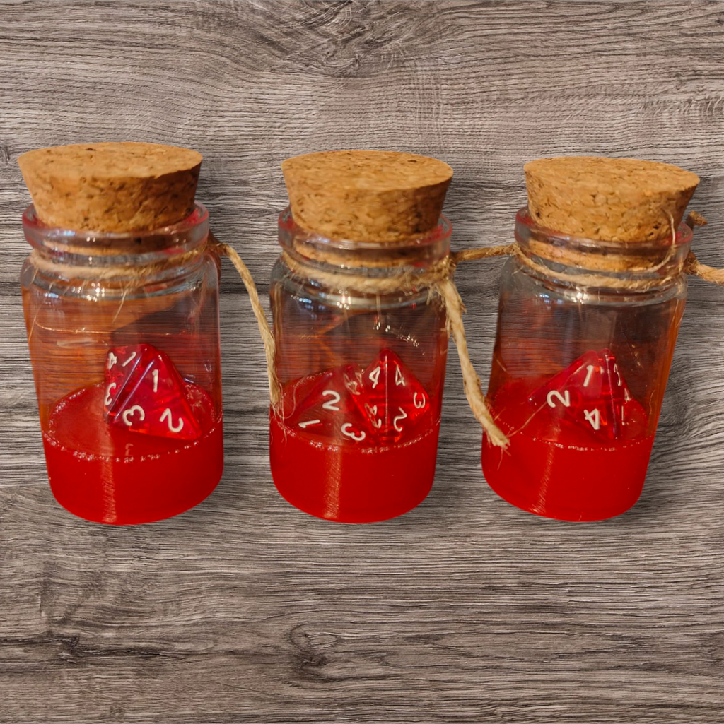 D&D Potion Of Healing Mana Health D4 Bottle Dice Prop Glass Health