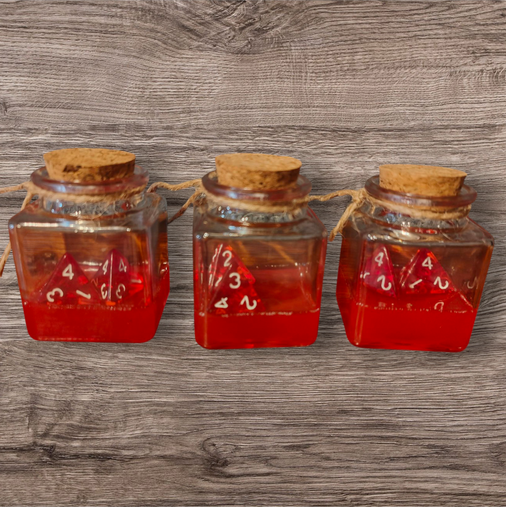 D&D Potion Of Healing Mana Health D4 Bottle Dice Prop Glass Health