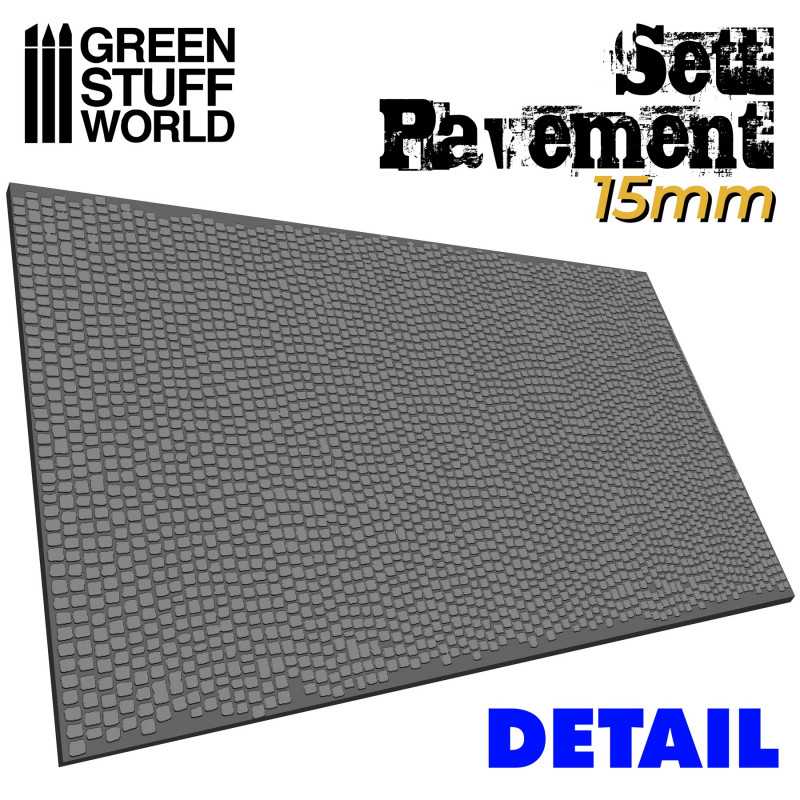 Green Stuff World Rolling Pin Sett Pavement 15mm