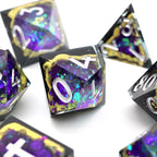 Royal Nebula | Geode Dice | 7 Piece Set