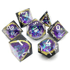 Royal Nebula | Geode Dice | 7 Piece Set
