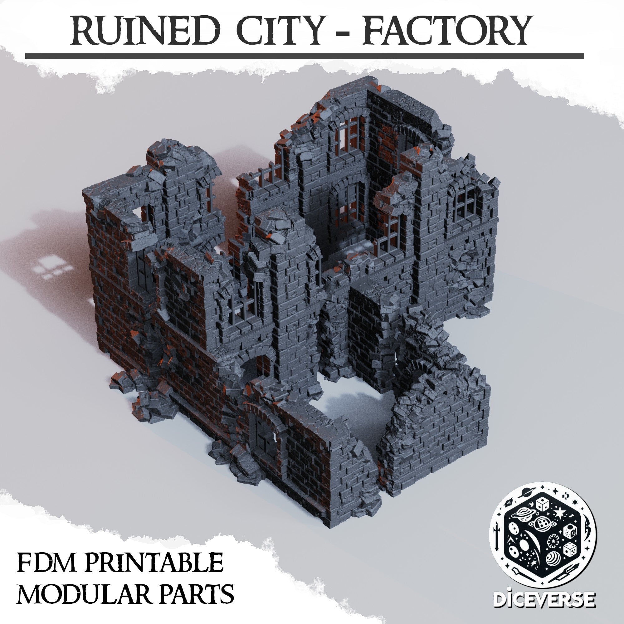 Ruined Factory Scenery | Trench Grimdark | Diceverse