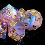 Unicorn Cream | Sharp Edge Dice | 7 Piece Set