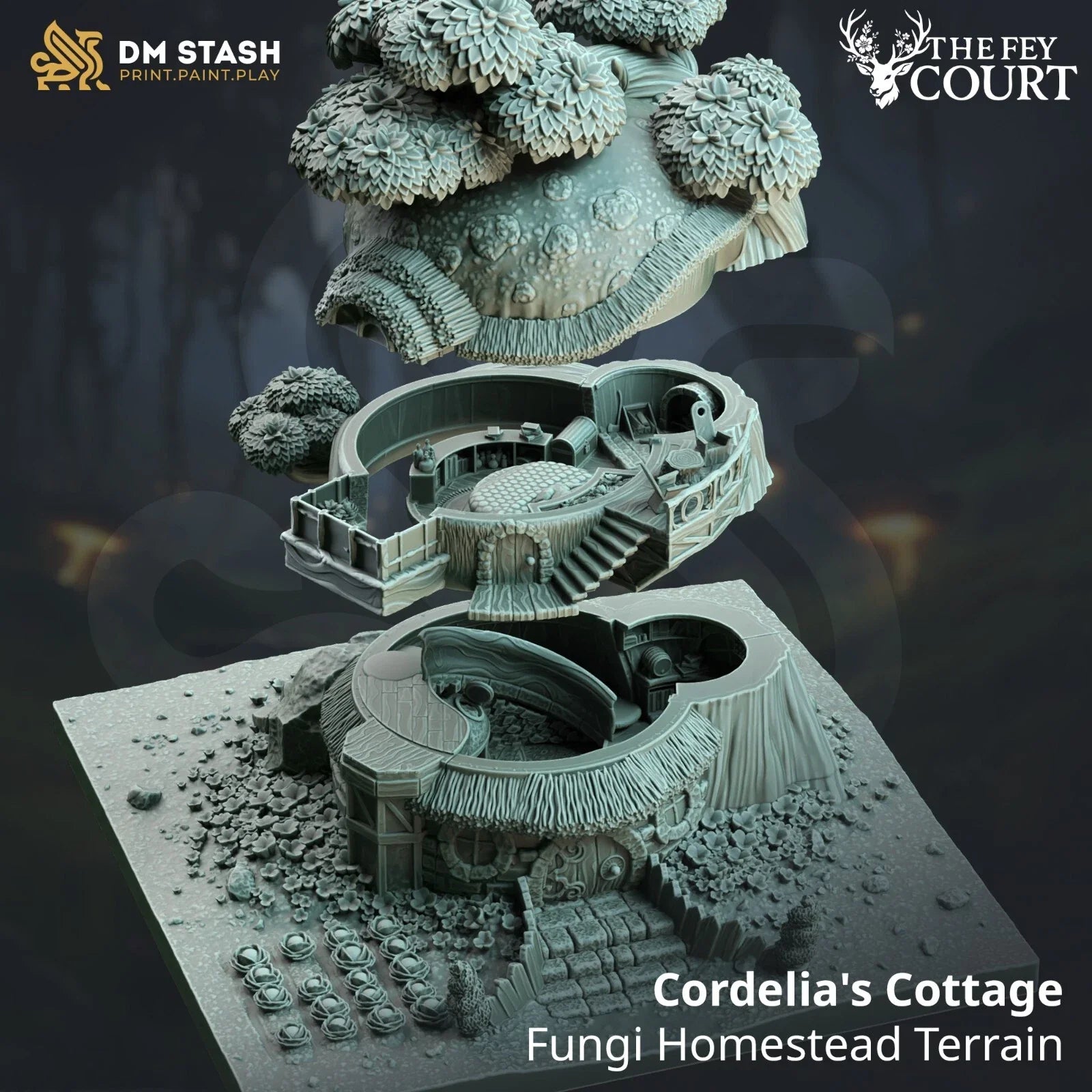 Cordelia’s Cottage – 3D Printed Fungi Homestead Terrain