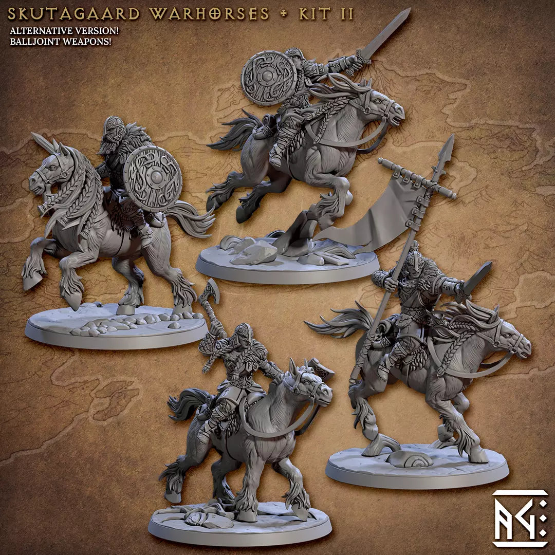 Skutagaard Warhorse Miniatures | Skutagaard Northmen Saga | Fantasy D&D Miniature | Artisan Guild